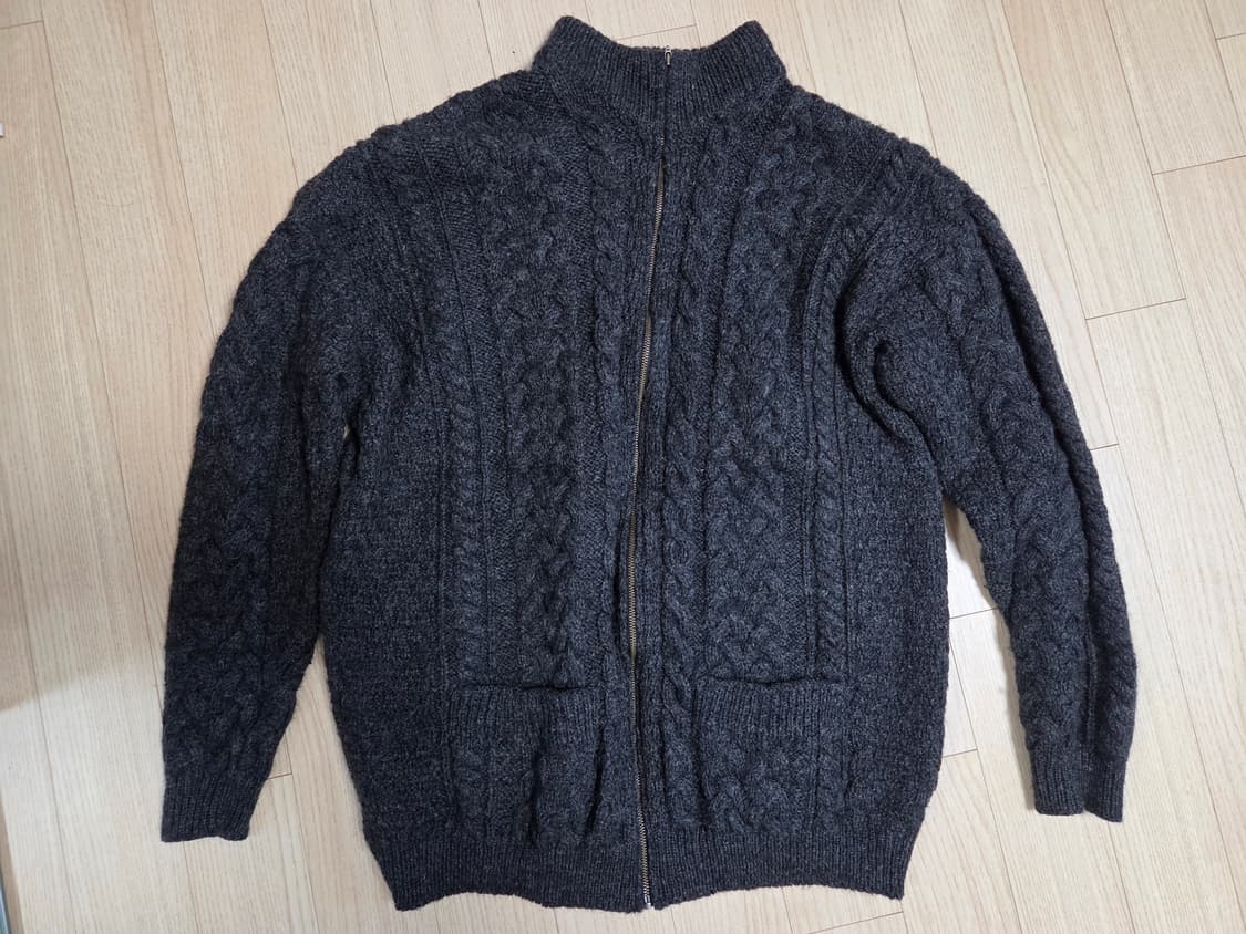 100%wool 니트집업 상품이미지5