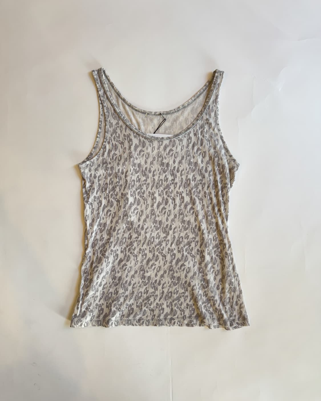 Leopard Print Sheer Tank Top   상품이미지1