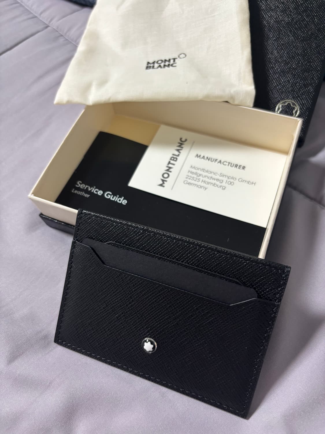 몽블랑 사토리얼 5cc 카드지갑 블랙 풀세트 새상품 상품이미지1