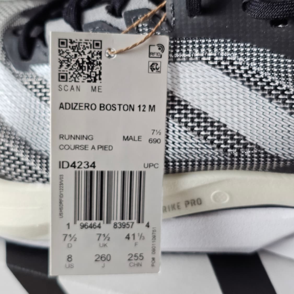 260 새제품) 아디다스 아디제로 보스턴 12 런닝화 러닝화 ID4234 상품이미지5