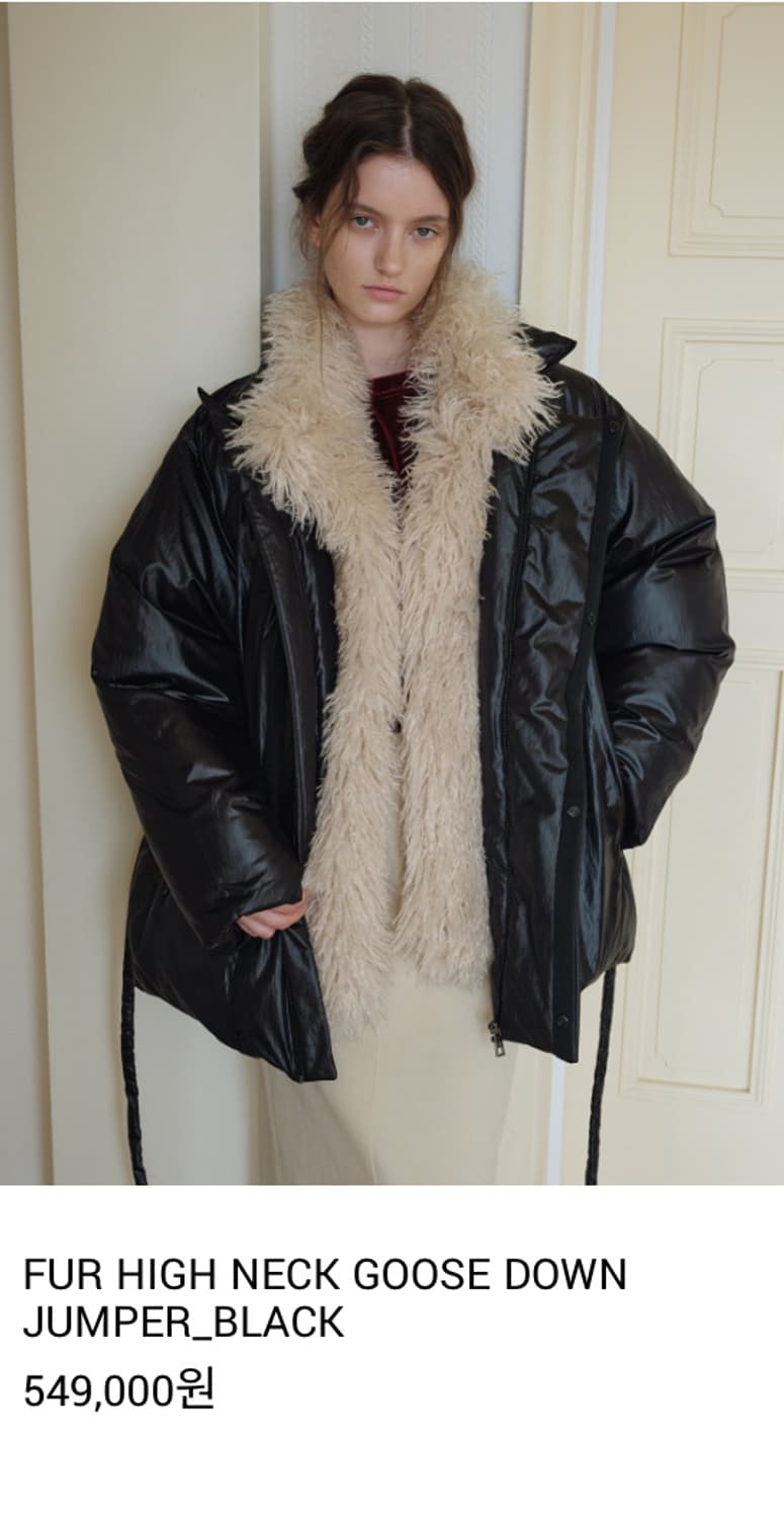 오버듀플레어 FUR HIGH NECK GOOSE DOWN JUMPER_B 상품이미지1