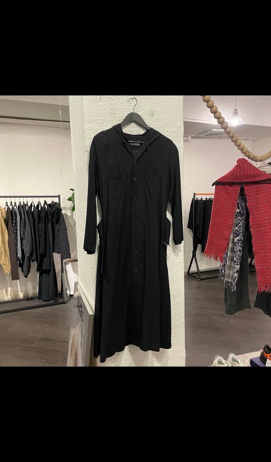 요지야마모토 후디드 롱셔츠 상품이미지1