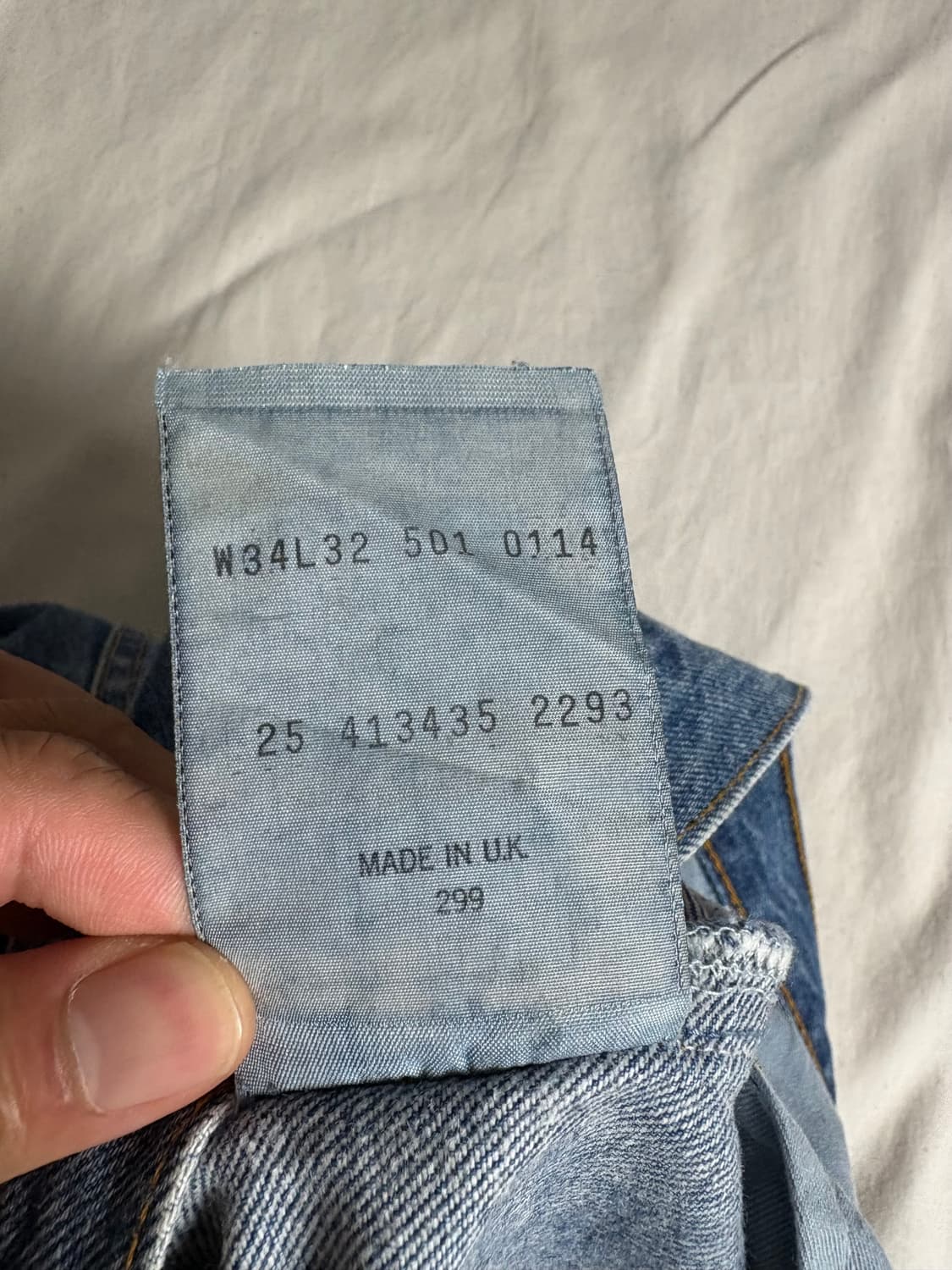 90s Levis UK 리바이스 501 데님팬츠 W34 L32  상품이미지6