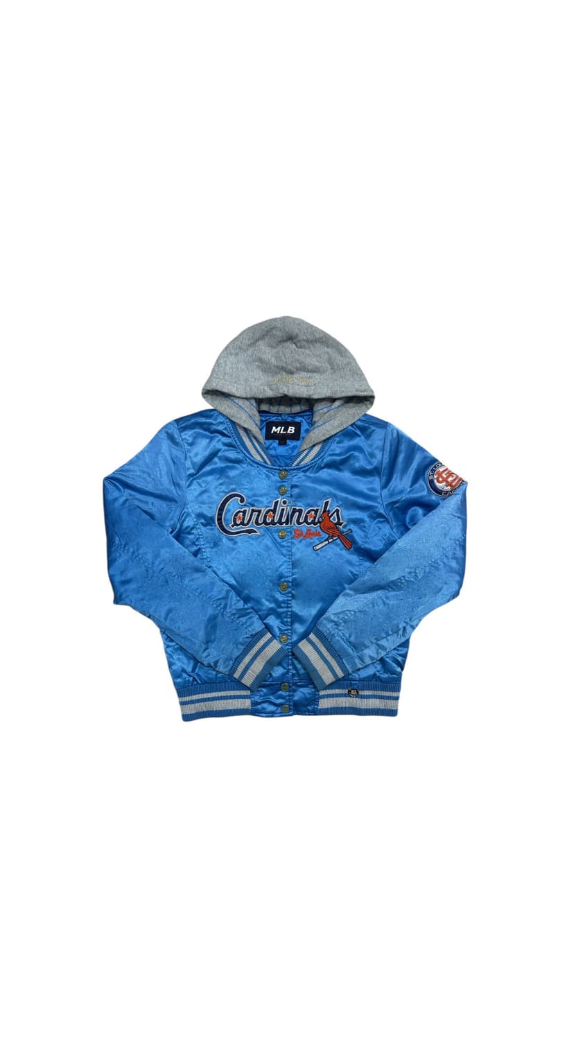 엠엘비 빅로고 1869년 초판 모델 바시티자켓 올드스쿨 야구점퍼 블루 상품이미지2