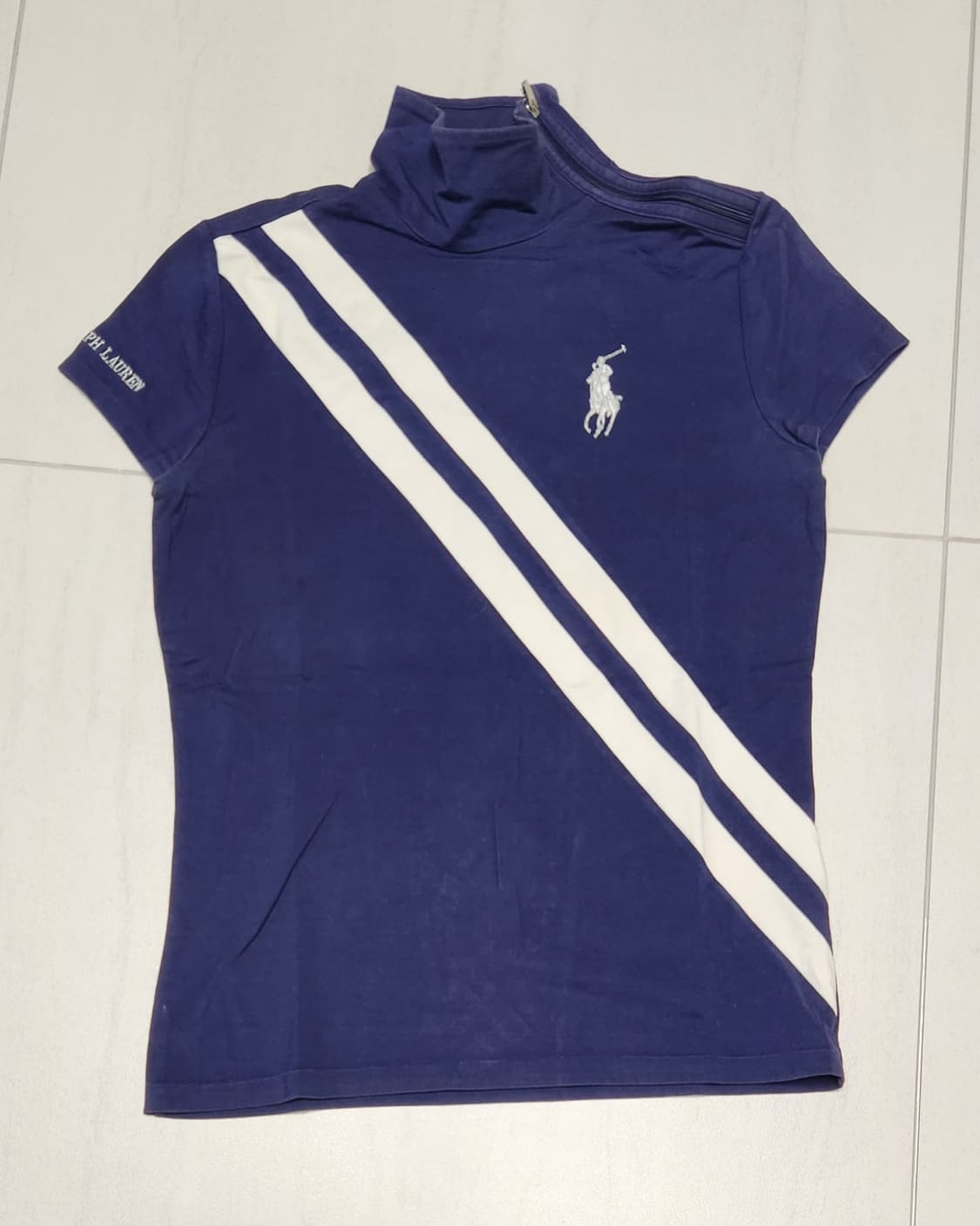 폴로 빅포니 네이비 사이드 지퍼 티 상품이미지1