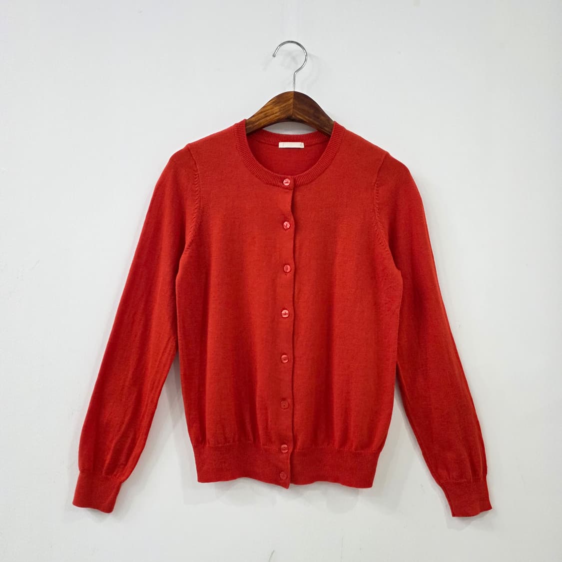 GU 레드 라운드넥 가디건 상품이미지1