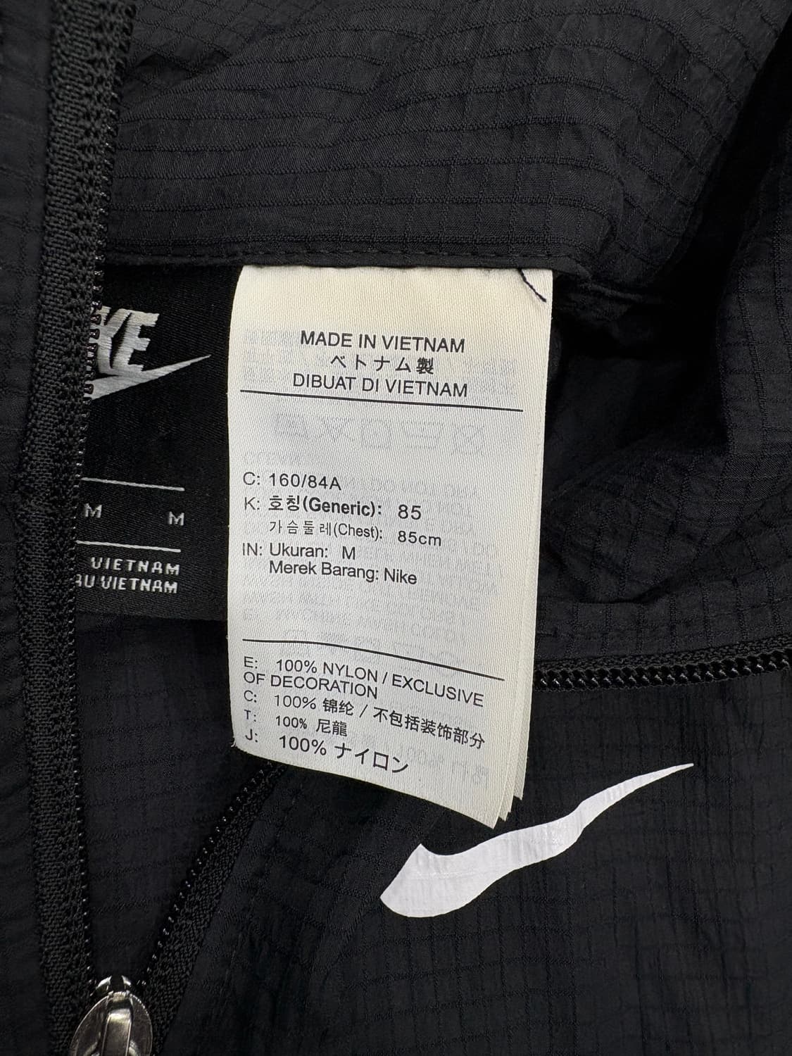 나이키 크롭 바람막이 블랙 상품이미지6