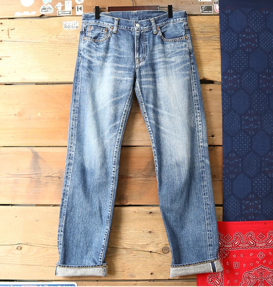 
일본판 deep blue 워싱가공 우먼 셀비지 데님  우먼프리 상품이미지2