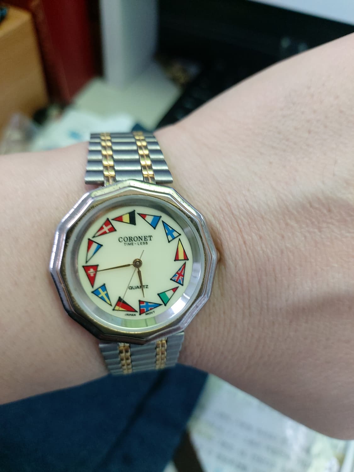 코로네트 국기 콤비 시계 상품이미지4