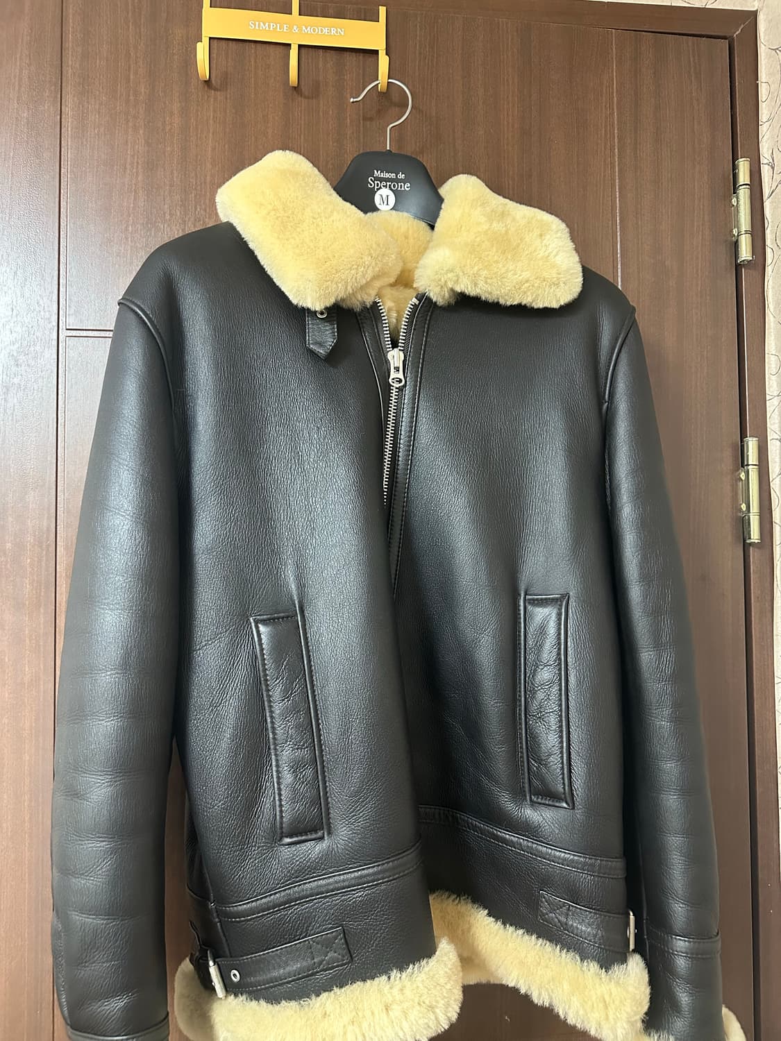 스페로네 리얼 B3 무스탕 자켓 맨 (브라운) M size 상품이미지1