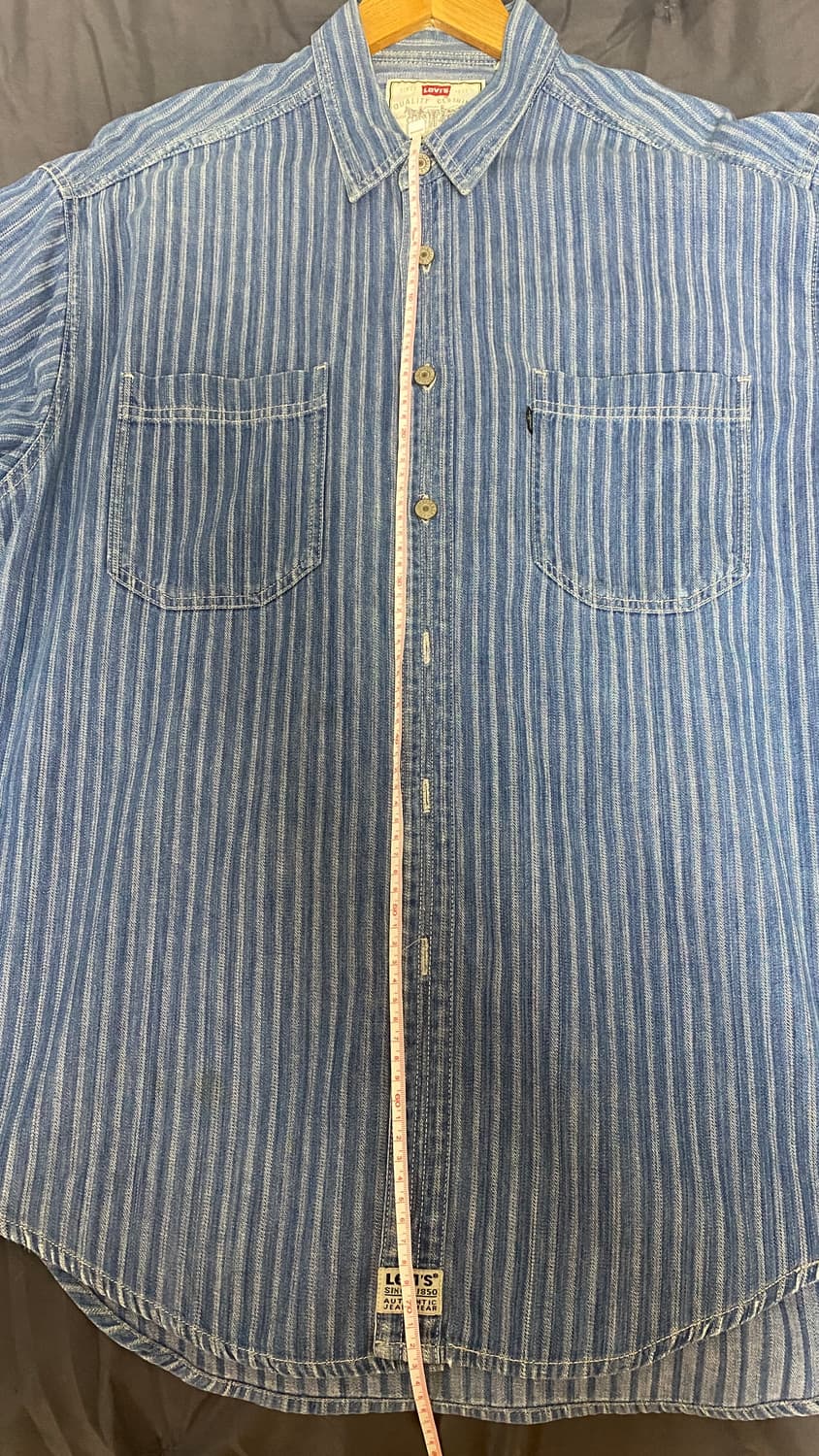 리바이스 90s 빈티지 데님 셔츠 (히코리 스트라이프) 상품이미지6