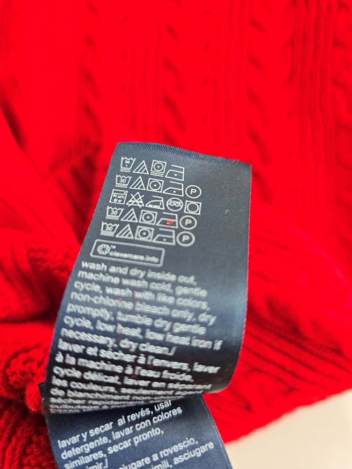 타미힐피거 케이블 스웨터 레드 (키즈 176) 상품이미지5