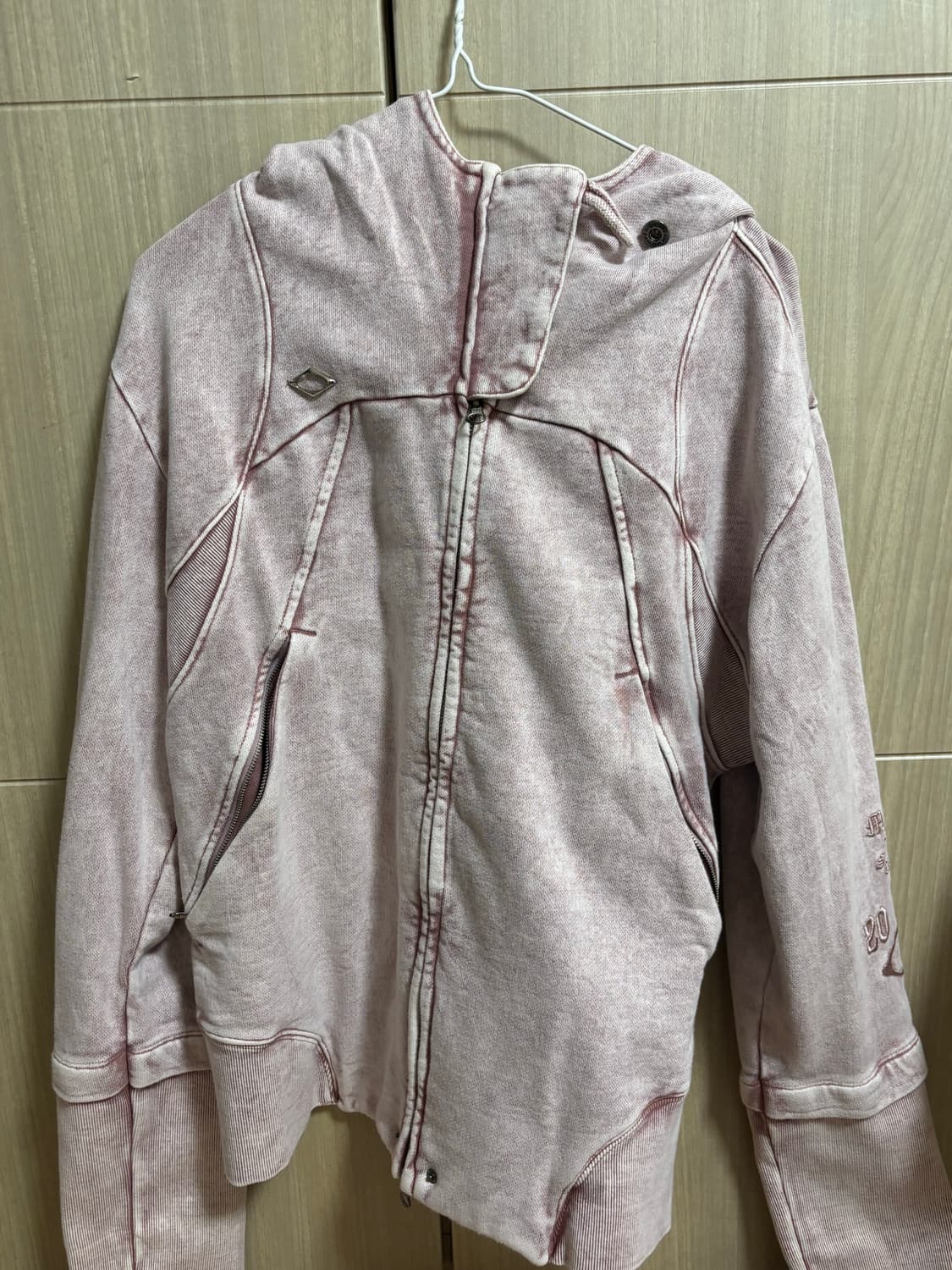 Mischief Cut Off Hoodie 미스치프 후드집업 핑크 L 상품이미지4