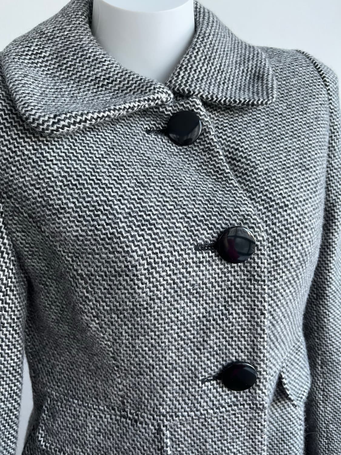 MISS PARIS 헤링본 울혼방 테일러드 코트  상품이미지2