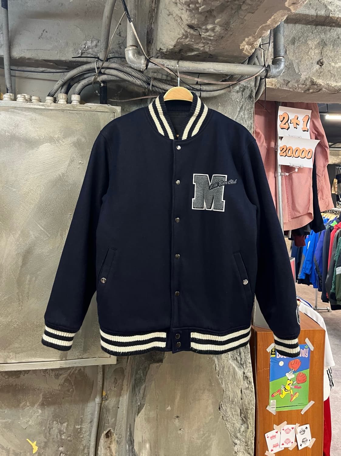 빈티지 바시티 자켓 네이비 M #csz2991  상품이미지1