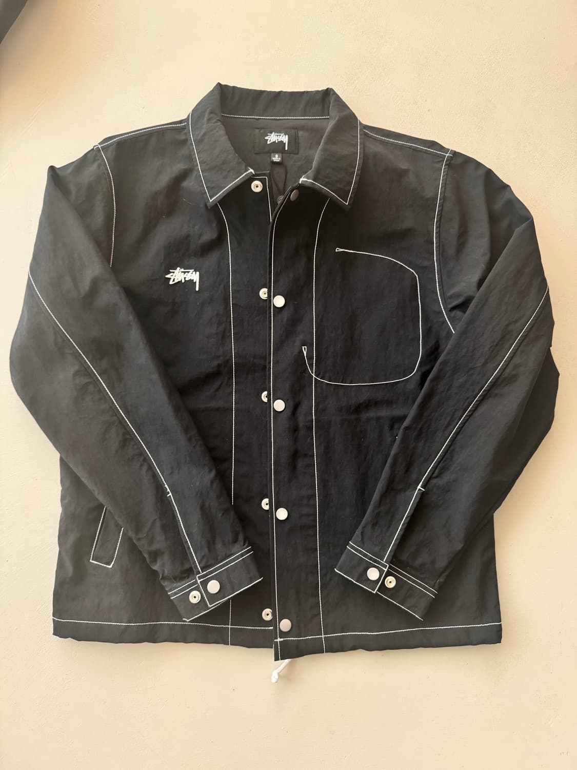 스투시 워크자켓 생활방수 블랙 s사이즈 상품이미지1