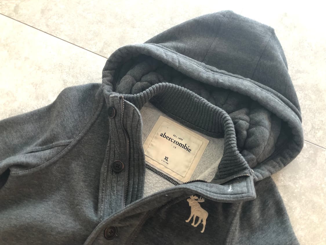 아베크롬비 그레이 후드 집업 상품이미지3