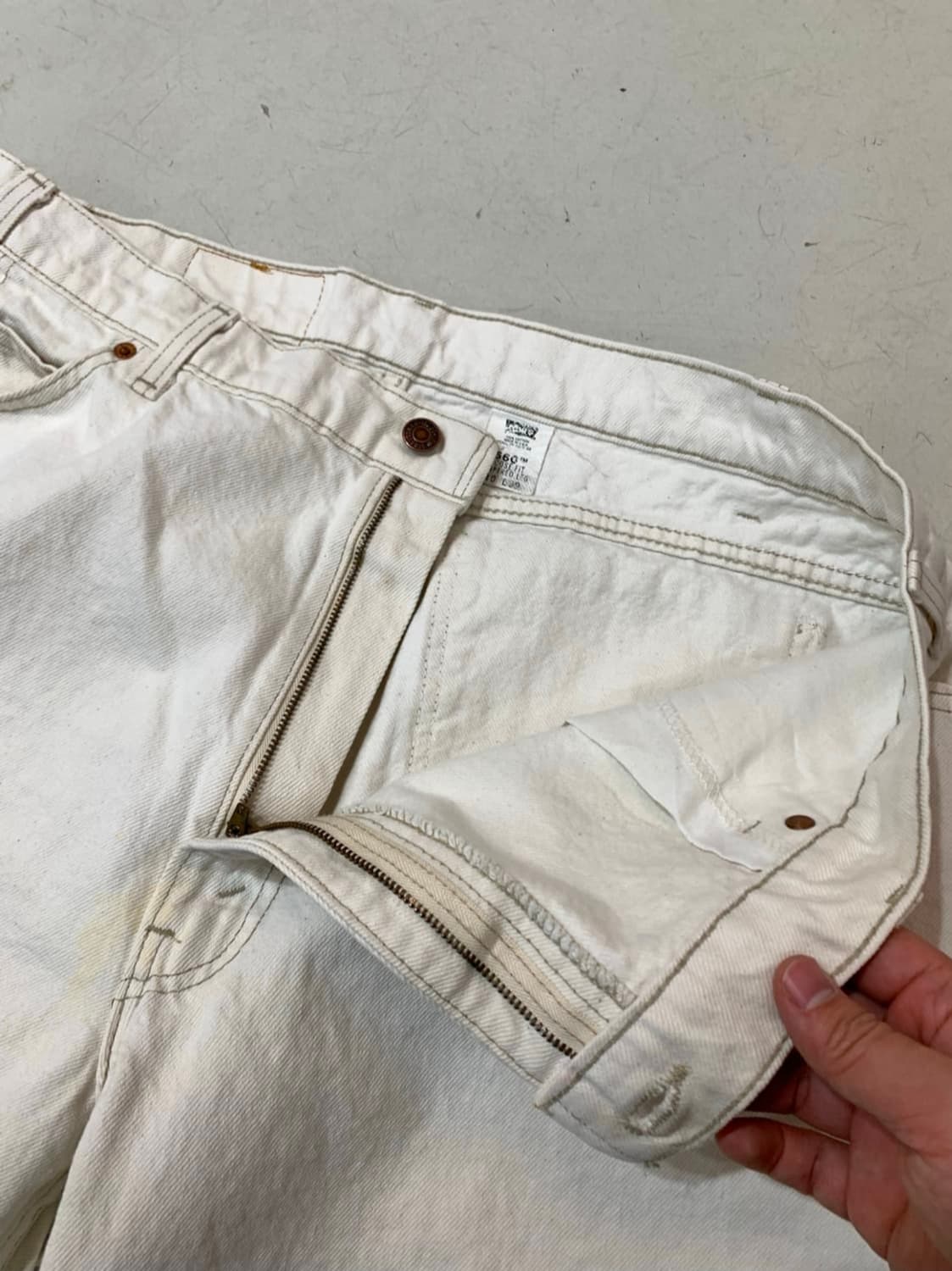 90s 빈티지 리바이스 560 화이트 팬츠 38 상품이미지3