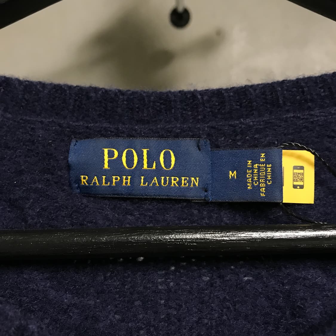 폴로 랄프로렌 QR 케이블 니트 가디건 네이비 M(W) 상품이미지5