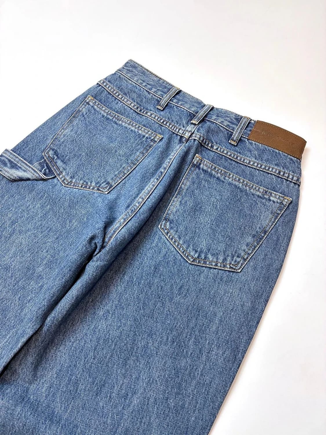 리본빛 RIBBONBIT 루즈 테이퍼드 데님 팬츠 PN5352 상품이미지6