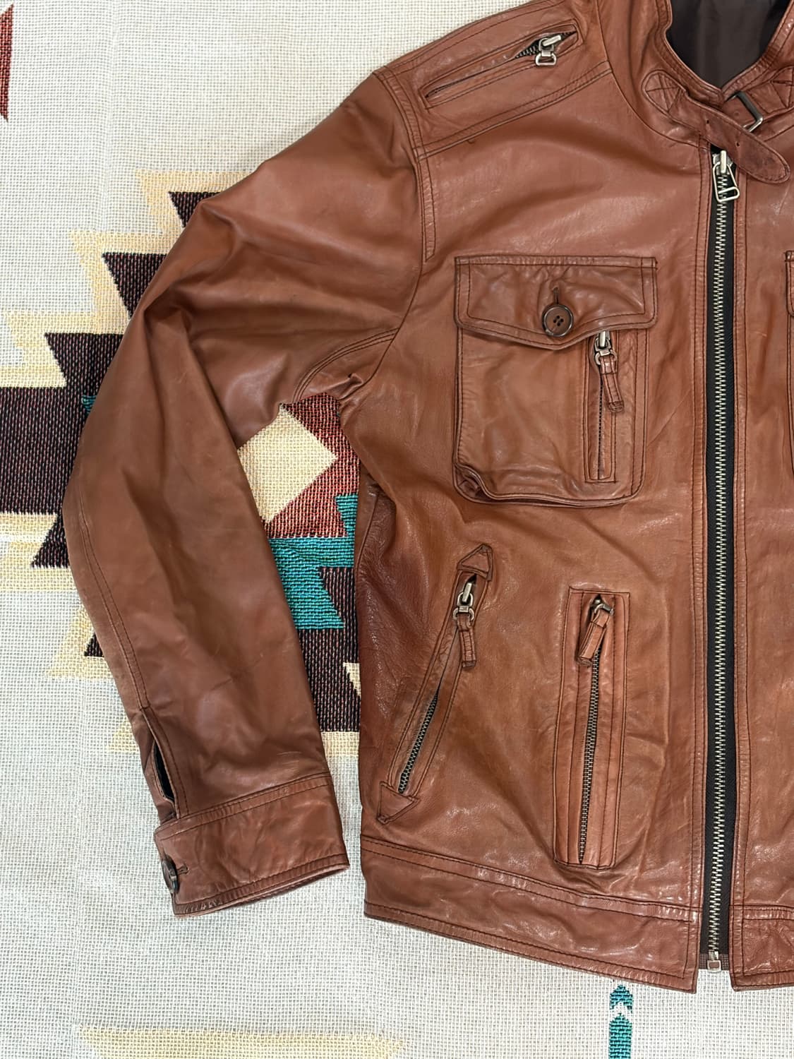 이태리 양가죽 바이커 라이더 자켓 상품이미지3