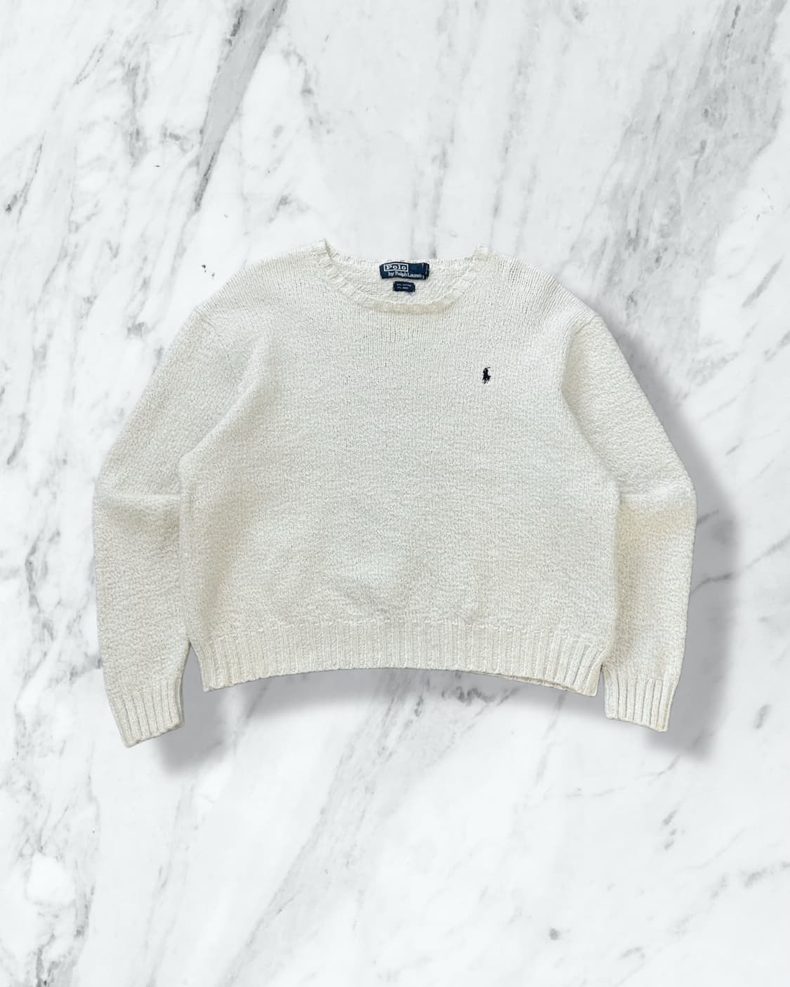 폴로 랄프로렌 헤비코튼 베이지 니트  상품이미지1