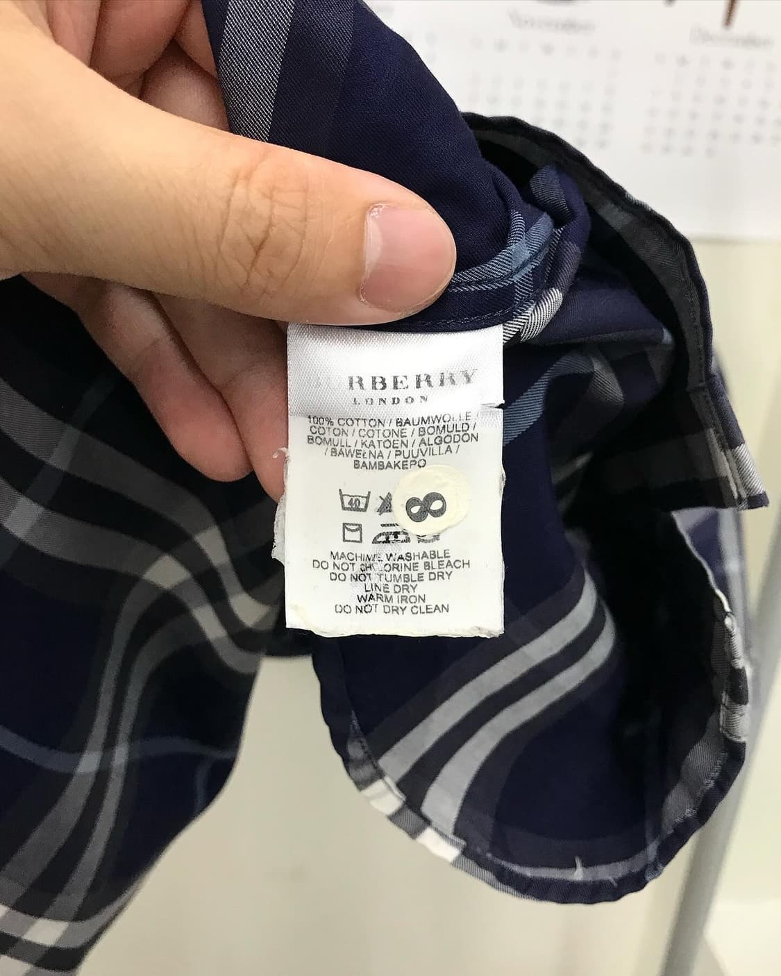버버리 체크 반팔 셔츠 상품이미지4