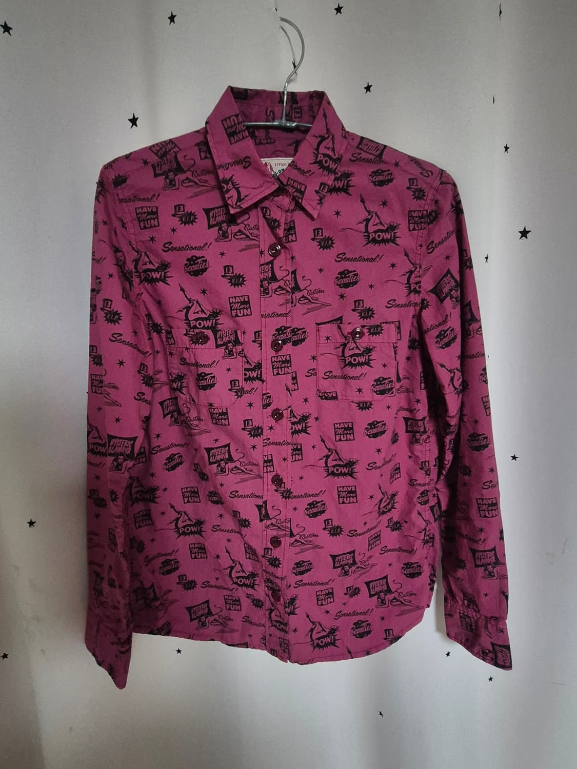 히스테릭글래머 빈티지 로고플레이 카툰 셔츠 상품이미지2