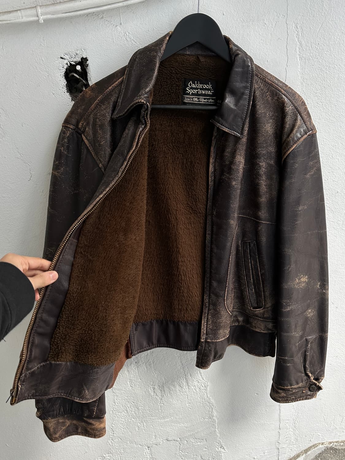 70's Sears 오크브룩 디스 레더 자켓 빈티지 레더 가죽 자켓 상품이미지8