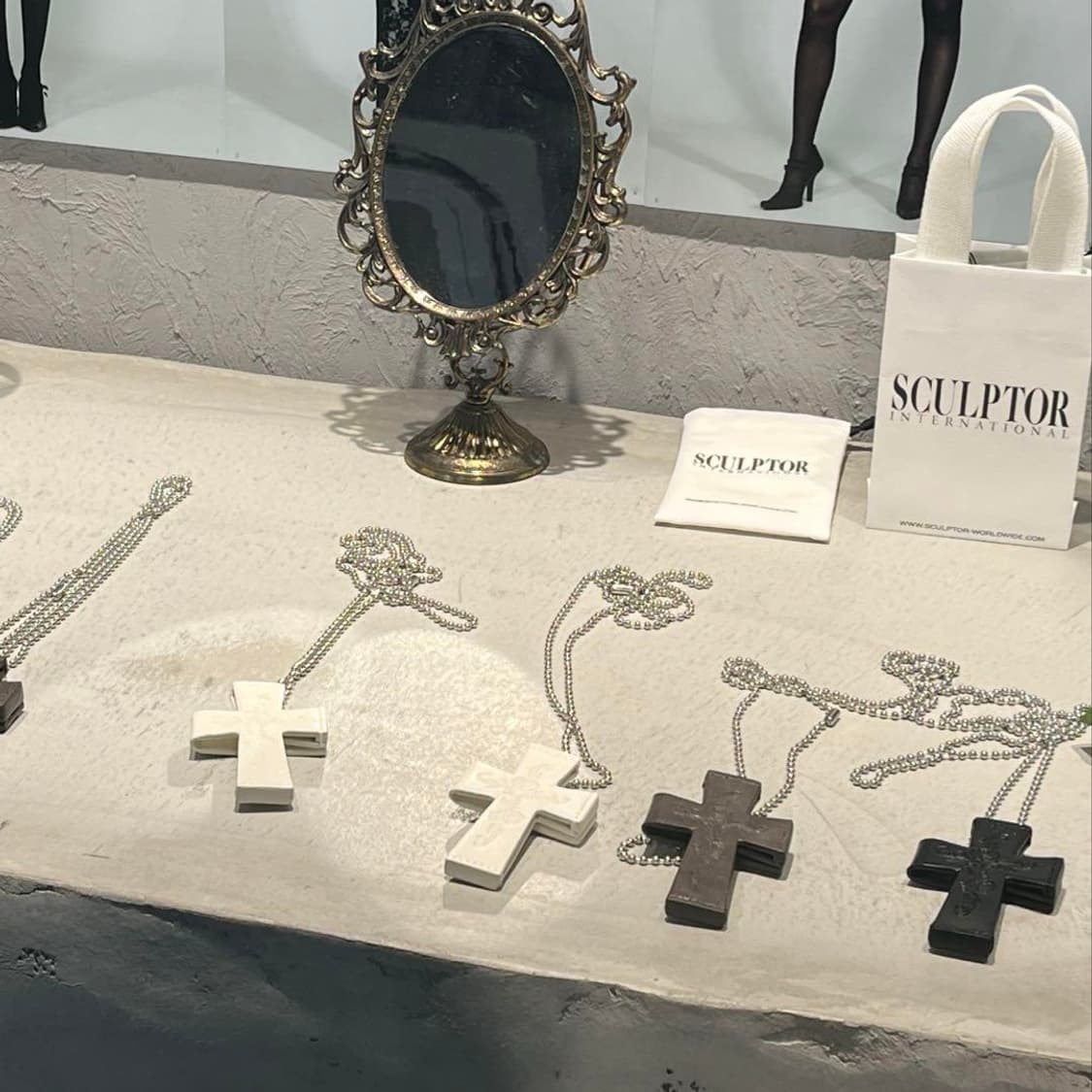 스컬프터 카드지갑 에드하디 십자가 상품이미지1