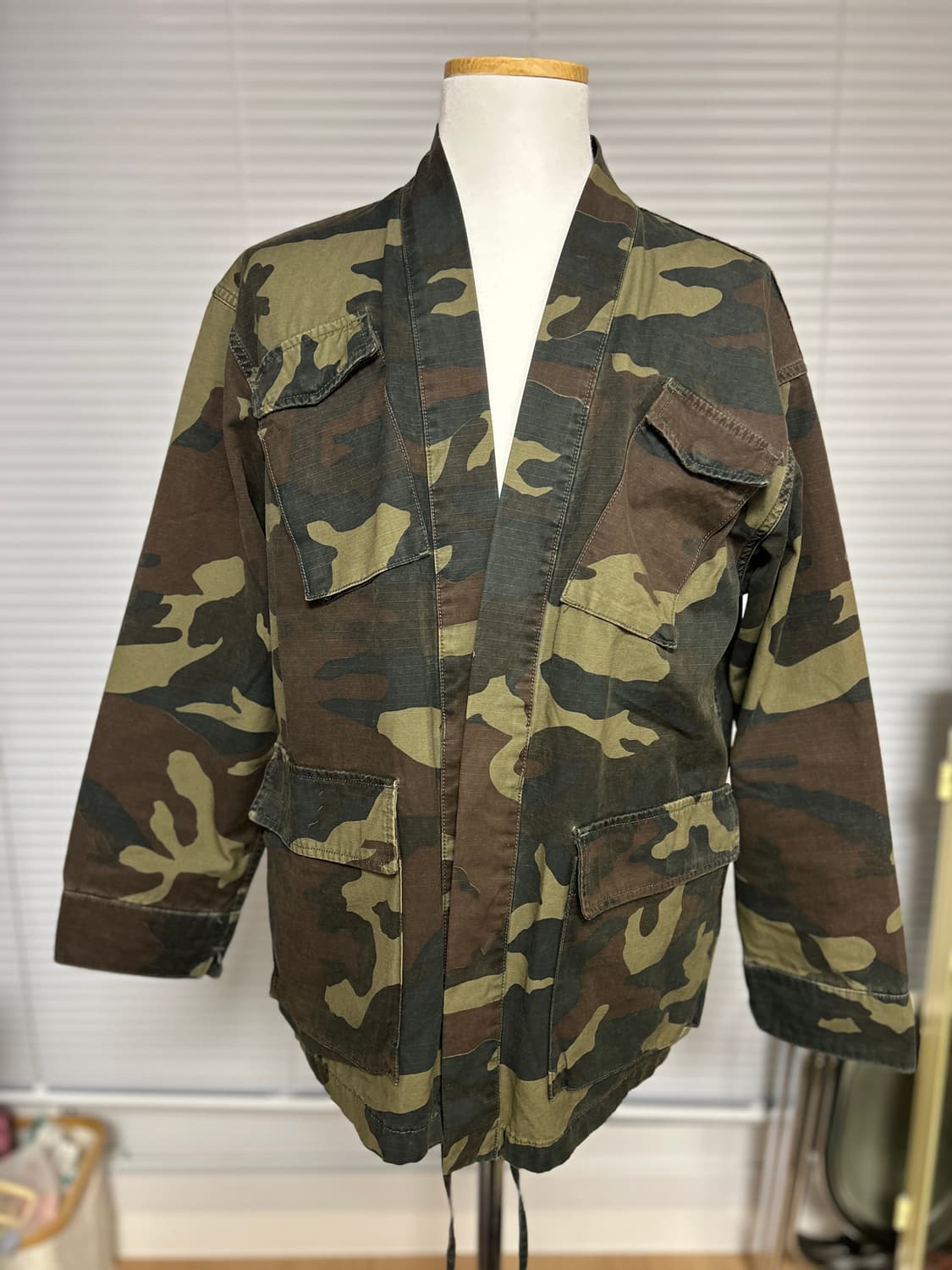 유나이티드 애로우즈 앤 손즈 카모 토미셔츠 하오리 자켓 M 상품이미지4