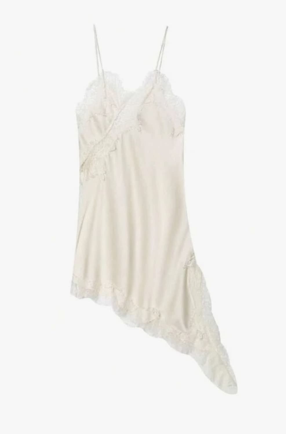 쉬인 레이스 언발란스 슬립 원피스 상품이미지1