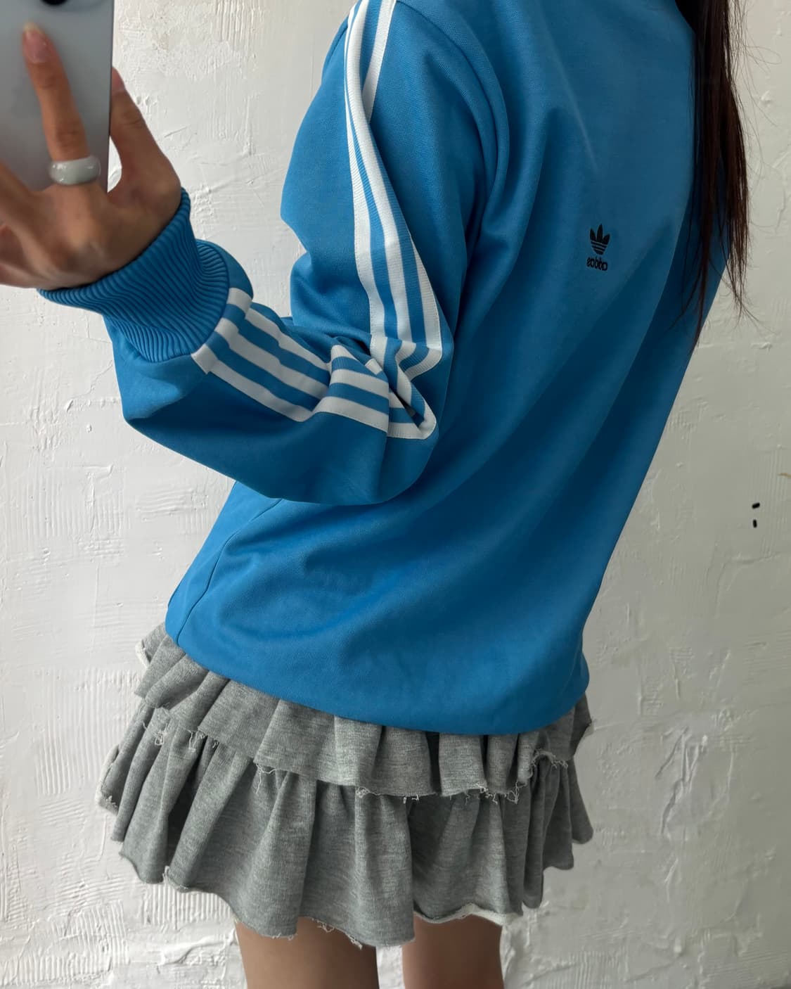 Adidas 아디다스 00’s 블루 화이트 카라 베켄바우어 트랙탑 상품이미지4