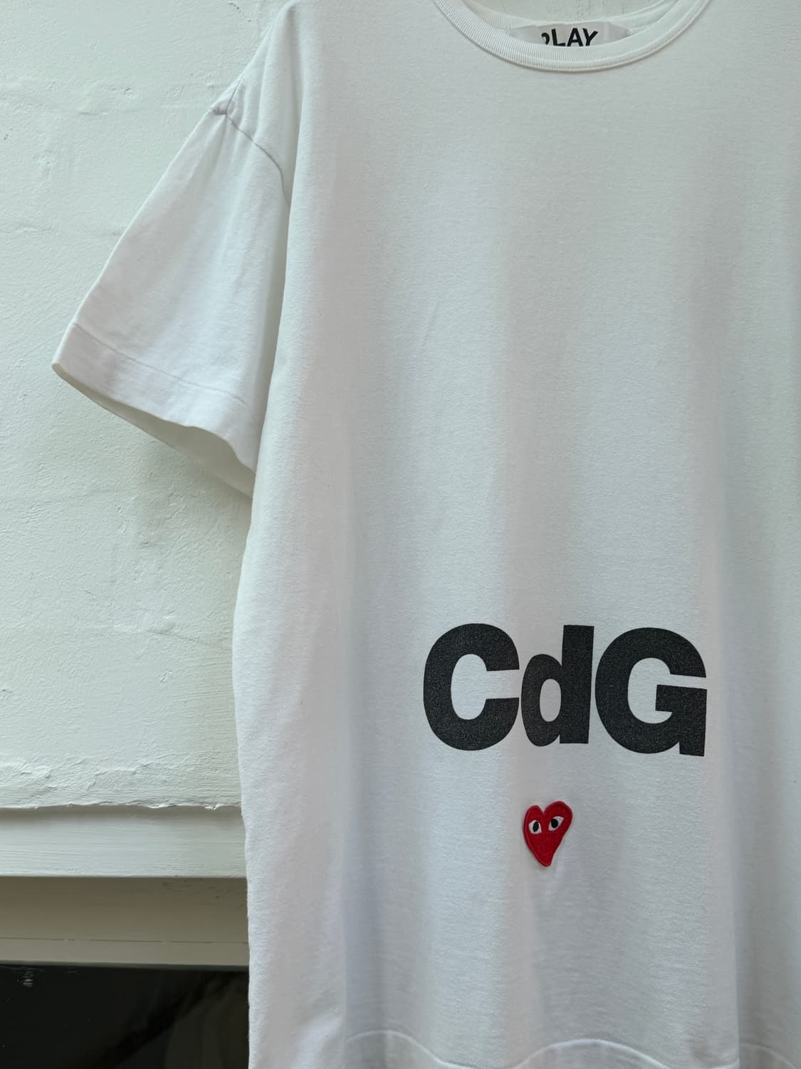 Play Comme des Garcons x CDG 화이트 반팔티 XL 상품이미지3