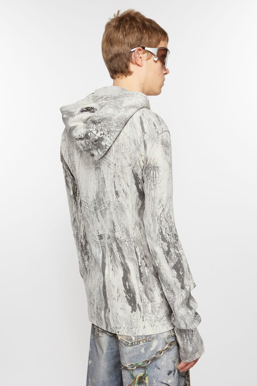 아크네 스튜디오 페이디드 하이넥 니트 집업 L 상품이미지2