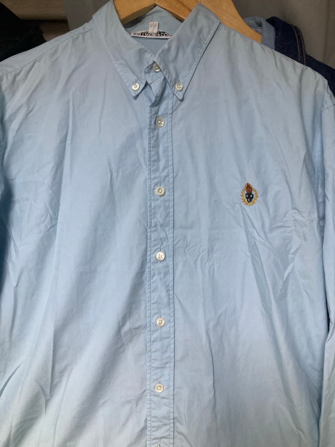 헤리티지플로스 크레스트 셔츠 (sky blue M) 상품이미지3