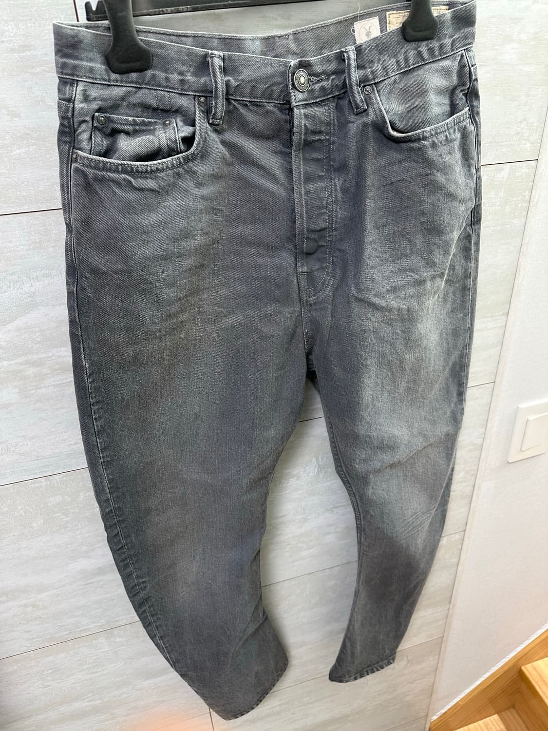 올세인츠 다크 그레이 데님 팬츠 32 o 핏 상품이미지2