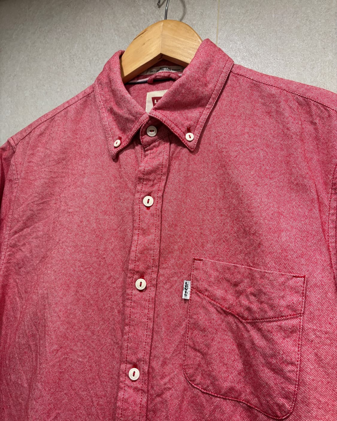 (M) 리바이스 샴브레이 버튼다운 셔츠 핑크 상품이미지2