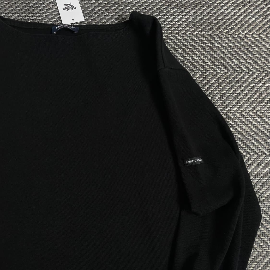 세인트제임스 패치로고 블랙 미니멀 롱슬리브o 3159 상품이미지3