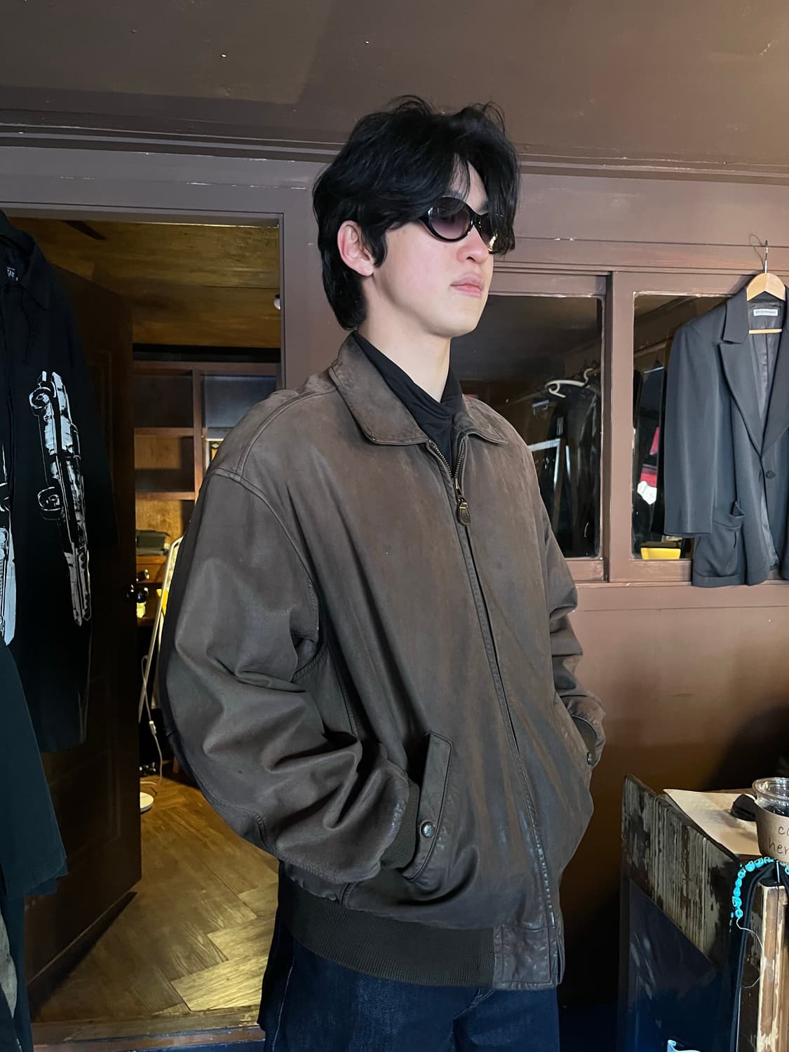 TIMBERLAND WATERPROOF LEATHER JACKET 상품이미지1