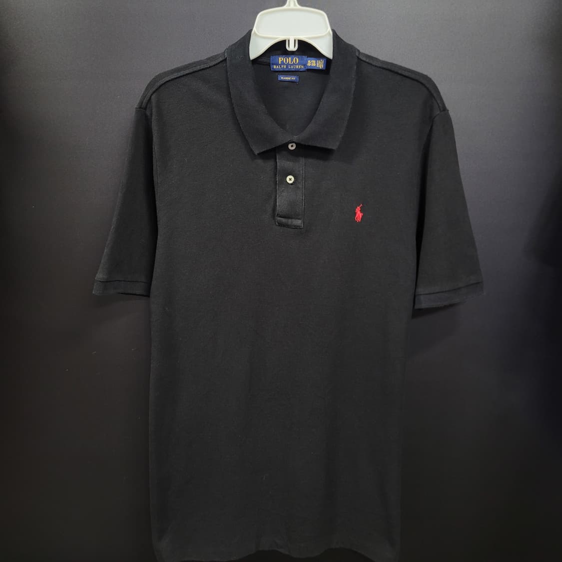 Ralph Lauren 랄프로렌 빈티지 블랙 레드 포니 자수로고 셔츠  상품이미지7