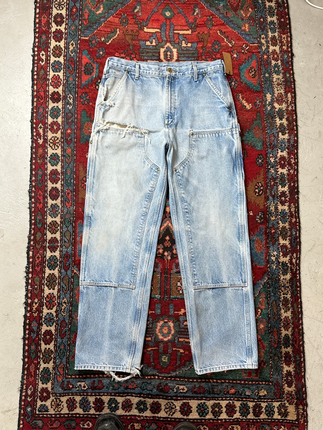 OG 칼하트 데님 더블니 팬츠 칼하트 B73 썩블니 상품이미지1