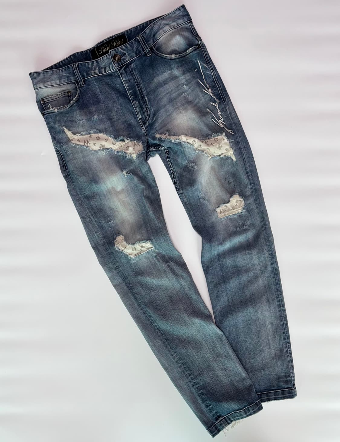 칼카니(KARL KANI) 아카이브 헤비 샌드 워싱 데님팬츠 상품이미지1