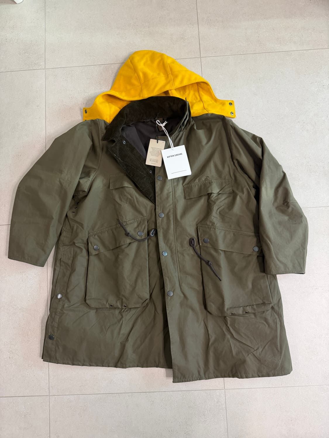 캡틴선샤인 바버 필드코트 카키브라운 42 상품이미지6