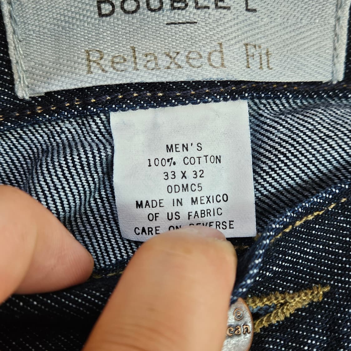 엘엘빈 릴렉스핏 데님 인디고(생지) 상품이미지6