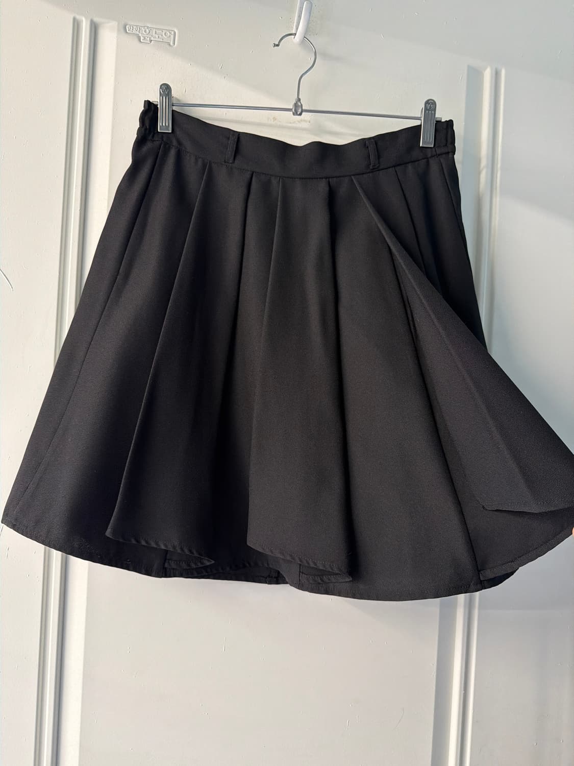 일본빈티지 블랙 핀턱 미디스커트 상품이미지6