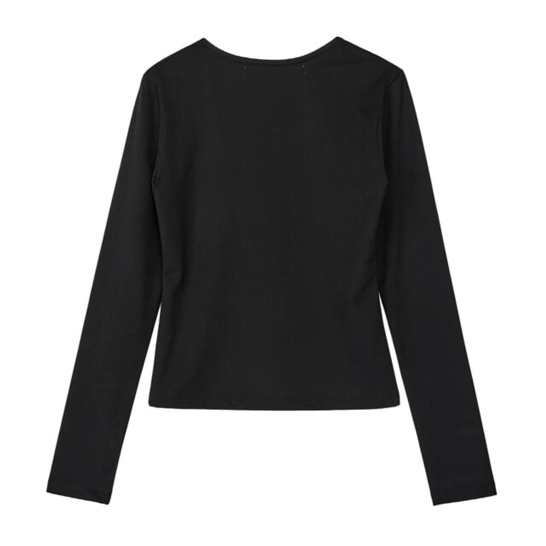 레스트앤레크레이션 SQUARE NECK LONG SLEEVE BLACK 상품이미지3