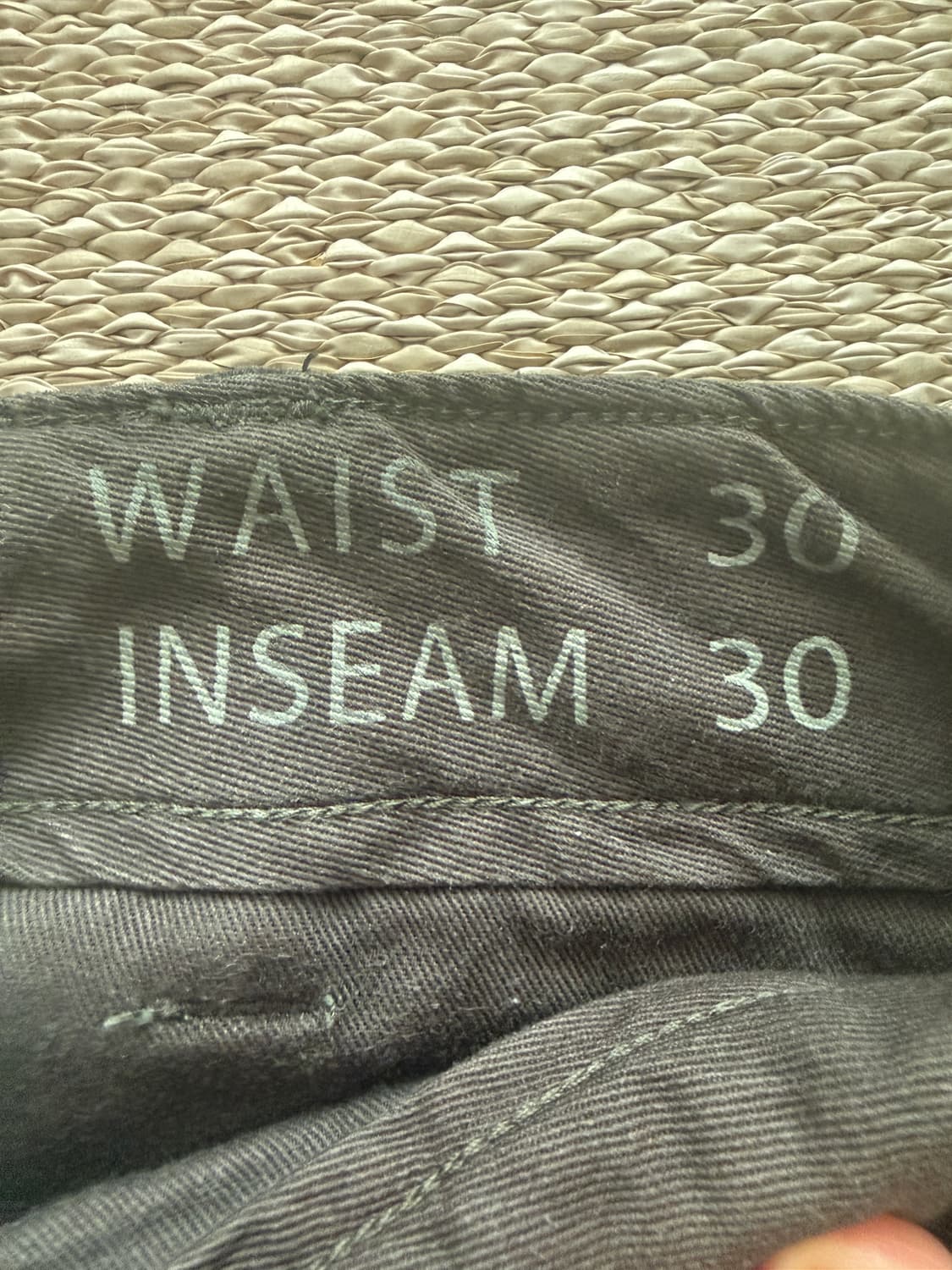 RRL 가먼트다이 헤링본 필드 팬츠 블랙 30x30 상품이미지3
