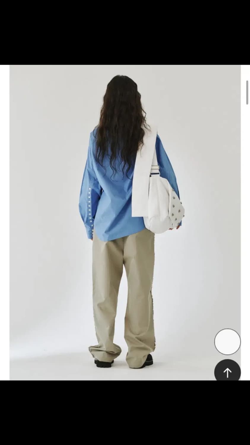 플리즈프로젝트 페이퍼 버튼 셔츠 skyblue free 상품이미지4