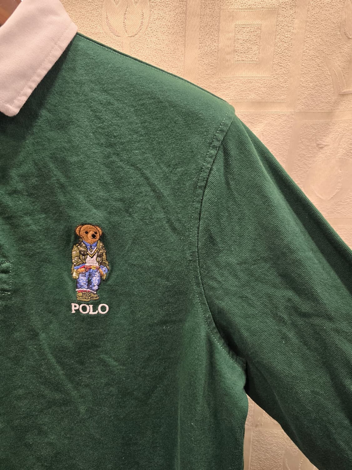 폴로 랄프로렌 클래식핏 베어 자수 럭비 티셔츠 L(100) 상품이미지5